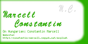 marcell constantin business card